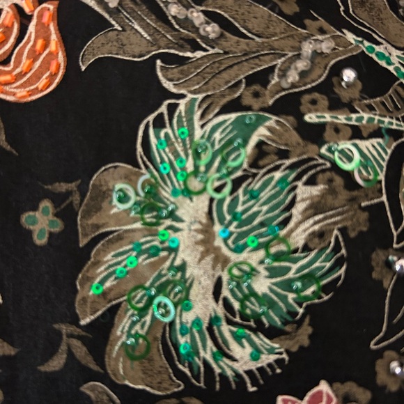 Beautiful multi color maxi skirt with beading and sequins. - Picture 8 of 9